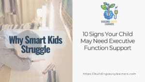 Signs your child may need executive function support -- student with head down on a desk, struggling with homework